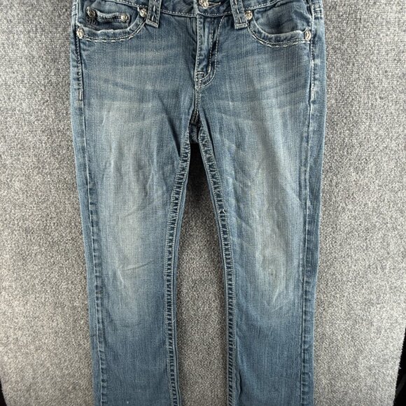 Miss Me Jeans Embellished Denim 30 Boot Cut Urban Embroidered Women ACTL 30X32 - Picture 1 of 16